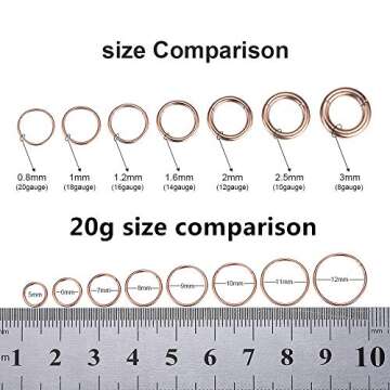 Stylish 8mm Septum Ring Nose Hoop - Hypoallergenic Jewelry