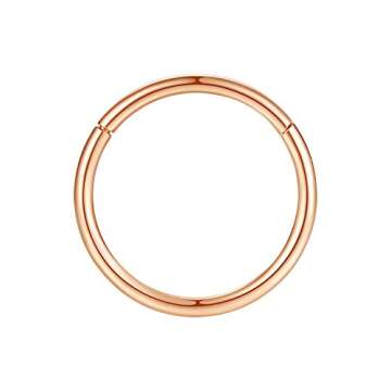 Stylish 8mm Septum Ring Nose Hoop - Hypoallergenic Jewelry