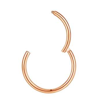 Stylish 8mm Septum Ring Nose Hoop - Hypoallergenic Jewelry