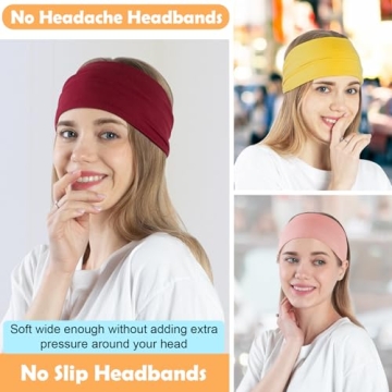RITOPER Wide Headbands for Active Women in 10 Colors