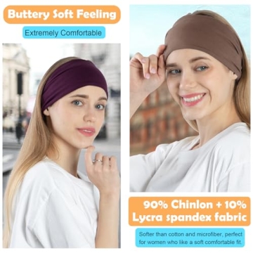 RITOPER Wide Headbands for Active Women in 10 Colors