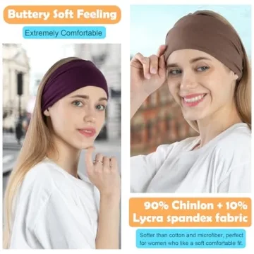 RITOPER Wide Headbands for Active Women in 10 Colors