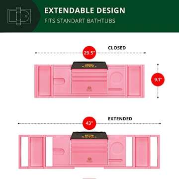 Luxury Bathtub Caddy Tray - Perfect for Two Relaxing Baths