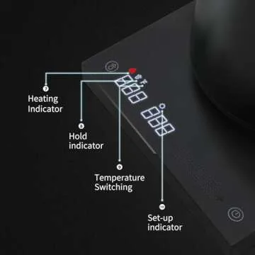 TIMEMORE Fish Smart Electric Coffee Kettle 600ML, Gooseneck Pour Over Kettle for Coffee and Tea Variable Temperature Control, Home Edition Black