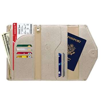 ZOPPEN Passport Holder Women/Men, Multi-purpose Rfid Blocking Travel Passport Wallet (Ver.4) Travel ...