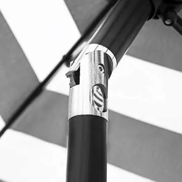 Sunnyglade 9' Patio Umbrella Outdoor Table Umbrella with 8 Sturdy Ribs (Black and White)