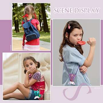 30 Pcs Mermaid Tail Coin Purse Colorful Sequin Keychains Mermaid Tail Sequin Crossbody Coin Wallet Bags Reversible Sequin Glitter Keychains for Kids Girls Mermaid Birthday Party Favors Goodie Bag