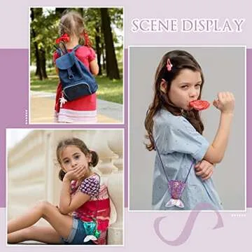 30 Pcs Mermaid Tail Coin Purse Colorful Sequin Keychains Mermaid Tail Sequin Crossbody Coin Wallet Bags Reversible Sequin Glitter Keychains for Kids Girls Mermaid Birthday Party Favors Goodie Bag