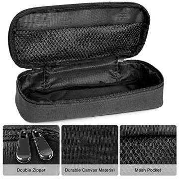 Big Capacity Pencil Case, Senignol Canvas Pencil Case, Pencil Pouch Box Organizer with Double Zipper...