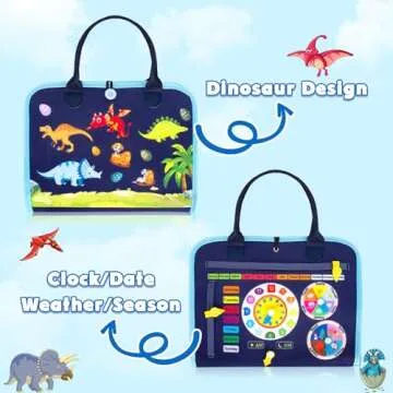 HONGDDY Busy Board, 20 in 1 Montessori Toys for Toddler, Sensory Board with Extra DIY Page for Learning Fine Motor Skills and Travel, Preschool Educational Learning Toys Gift for Boys Girls