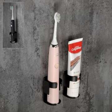 Stylish Wall Mounted Toothbrush Holder - 2 Pack