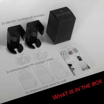 Stylish Wall Mounted Toothbrush Holder - 2 Pack