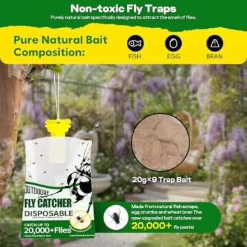 Natural Outdoor Fly Traps - 9 Pack Non-Toxic & Effective