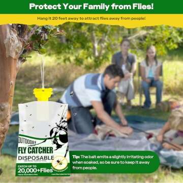 Natural Outdoor Fly Traps - 9 Pack Non-Toxic & Effective