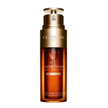 Clarins Double Serum Light - Anti Aging Solution with 21 Plant Ingredients for All Skin Types