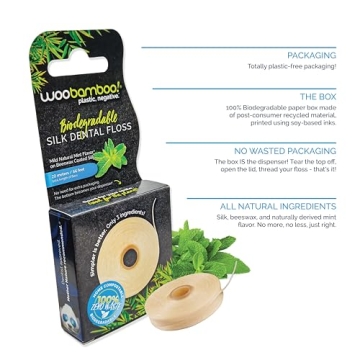 Eco-Friendly Silk Dental Floss | WooBamboo | Mint Flavored