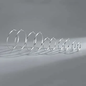 LOUMILEO 925 Sterling Silver Hoop Earrings Big Silver Hoop Earrings Hypoallergenic Large Thin Hoop Earrings for Women Lightweight Silver Hoops Earrings for Women (65mm)