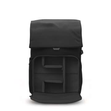 BREVITE - The Runner - Compact Camera Backpacks for Photographers - A Minimalist & Travel-friendly Photography Backpack Compatible With Both Laptop & DSLR Accessories 18L (Triple Black)