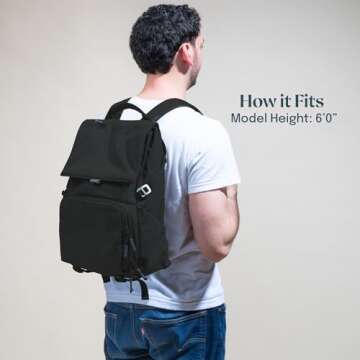 BREVITE - The Runner - Compact Camera Backpacks for Photographers - A Minimalist & Travel-friendly Photography Backpack Compatible With Both Laptop & DSLR Accessories 18L (Triple Black)