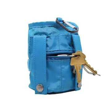 Kurgo RSG YORM Tactical Dog Treat Bag, Pet Treat Pouch, Detachable Pouch for Dogs, MOLLE Vest Harness Accessory, Beer Koozie, Coastal Blue