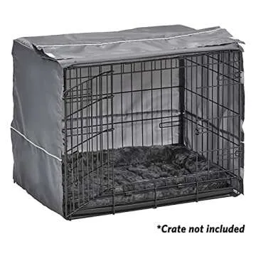 New World Dog Crate Comfort Kit by, Matching Dog Crate Cover & Dog Bed to Make Your Dogs Crate Their Home, Compatible with Midwest Homes for Pets & New World Dog Crates, Fits 24-Inch Dog Crate, Gray