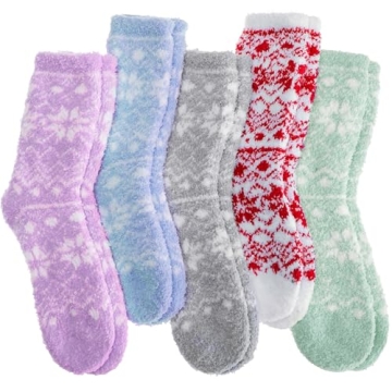 Welwoos Fuzzy Socks for Women Men Winter Slipper Warm Fluffy Thick Cozy Comfy Sleep Plush Gift Socks...