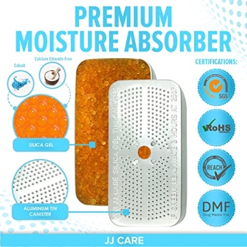 JJ CARE 50g Silica Gel Canister - Rechargeable Moisture Absorber