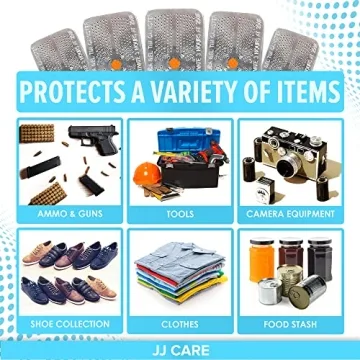 JJ CARE 50g Silica Gel Canister - Rechargeable Moisture Absorber