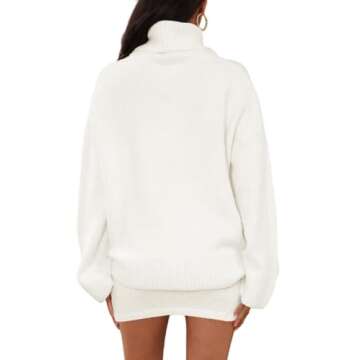 Langwyqu Oversized Turtleneck Women's Sweater Set