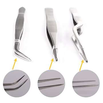 Tangoowal Kitchen Cooking Tweezers Culinary,3 Piece Set Stainless Steel Tweezer Precision Tongs Offs...