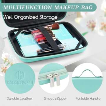 Color Nymph Beginner Makeup Kits Gift for Teens, Makeup Palettes with Reusable Handbag Includes 36 Colors Eyeshadow Blushes Bronzer Highlighter 4 Colors Lipgloss, Lip Oil Brushes Mint Green