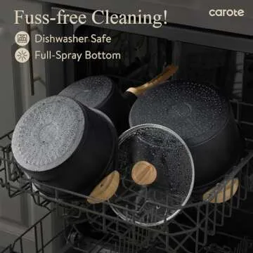 Non-toxic CAROTE 7PCS Nonstick Cookware Set for Healthy Cooking