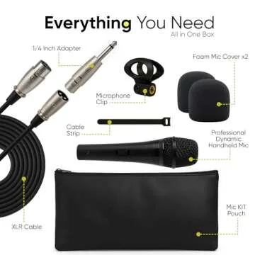 Bowens Dynamic Microphone XLR with 15ft Cable for All