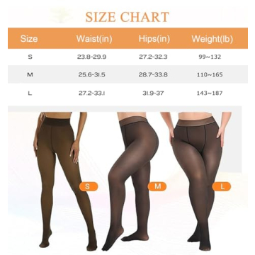 Warm Fleece Lined Tights for Women - Apriddeo
