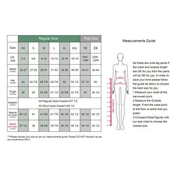 Tronjori Women High Waist Casual Wide Leg Long Palazzo Pants Trousers Regular Size(XS Short,Black)