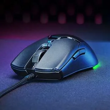 Razer Viper Mini Ultralight Gaming Mouse: Fastest Gaming Switches - 8500 DPI Optical Sensor - Chroma RGB Underglow Lighting - 6 Programmable Buttons - Drag-Free Cord - Classic Black