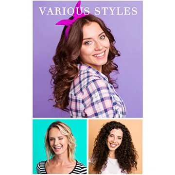 Curling Curlers Rod Headband for Women, No Heat Rollers Curl Curls with Hair Clips Scrunchie, Rods Silicone Big Soft Silk Foam Leopard Curler Ribbon Sleep in Flexirod Twist