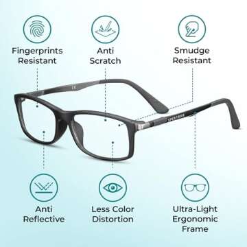 Prospek Blue Light Glasses - Stylish Anti-Glare Comfort for All