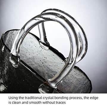 IUIBMI Hand Blown Glass Bag Vase - Unique Floral Décor