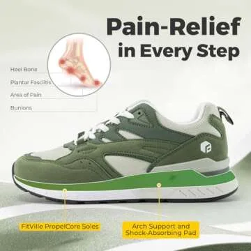 FitVille Women's Extra Wide Walking Shoes for Comfort and Style