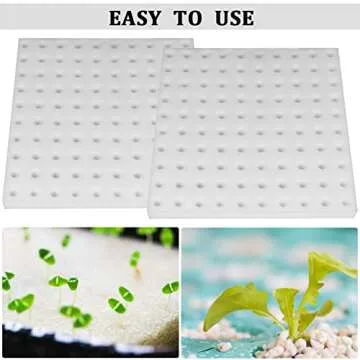 Eshylala 400 PCS Hydroponic Sponge Planting Tool - Square Seedling Sponges for Greenhouse and Vegetable Planting, Small Bud Growth