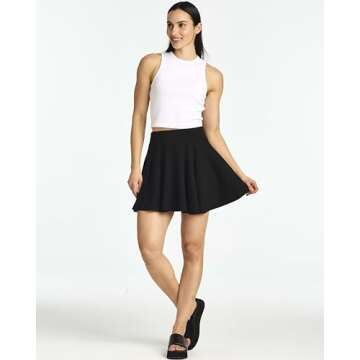 4-Pack: Women's Plus Size Casual Mini Pleated Skirts Skater Flowy High Waisted Soft Summer Skirt for...