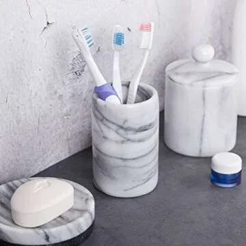 Luxury Hand-Carved Natural Marble Holder for Organizing