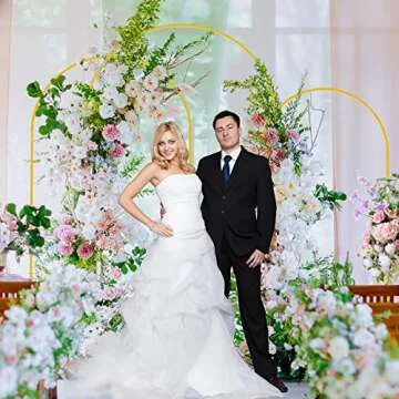 Wokceer Gold Wedding Arch Backdrop Stand Set of 3