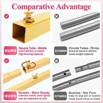 Wokceer Gold Wedding Arch Backdrop Stand Set of 3