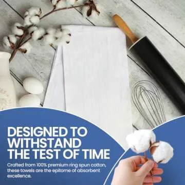 Flour Sack Towels|Valentines Day Tea Towel for Crafts| Kitchen Towel| Dish Towel| Cotton Blank Towel for Embroidery|Baking Bread Proofing Linen Cover| Thick Absorbent Quick Dry| 12 Pack 28"x28" White