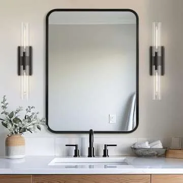 YUYI Black Wall Sconces Set of Two for Modern Home Lighting