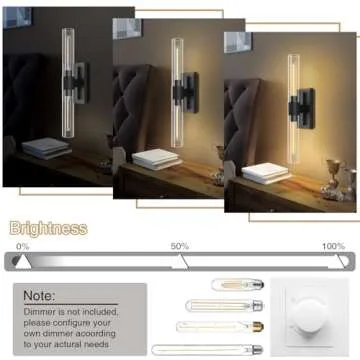 YUYI Black Wall Sconces Set of Two for Modern Home Lighting