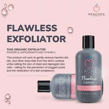 Exfoliating Face Wash (8 oz) - Vegan Face Exfoliator Scrub with Blueberry, Coffee Bean, Vitamin C - ...