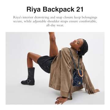 Coach Women's Riya Backpack - Stylish Blue Mini Backpack